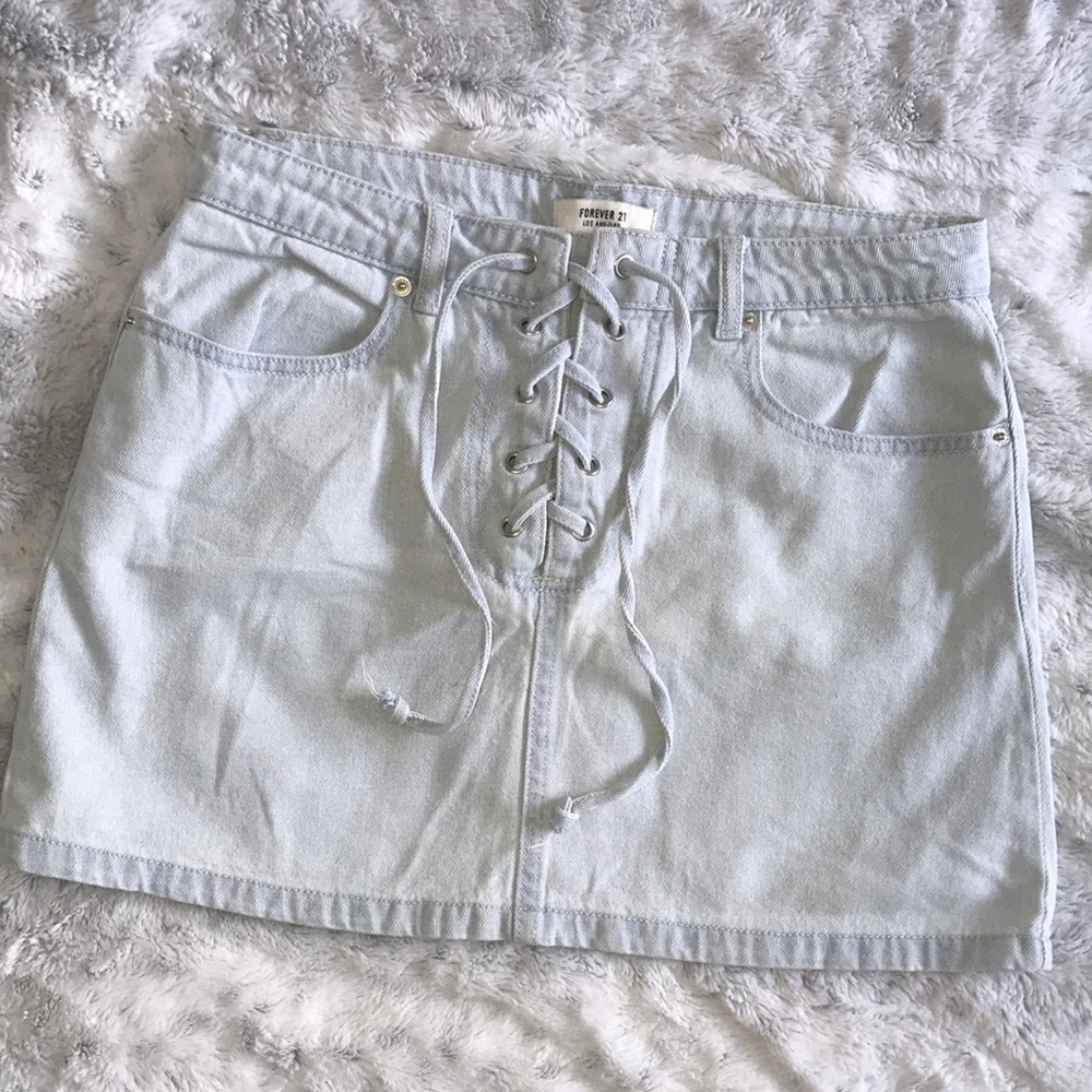 Light Wash Denim Skirt